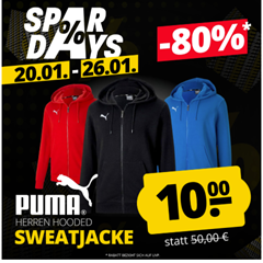 PUMA Goal Kapuzensweatjacke für 10€ zzgl. 4,95€ Versand