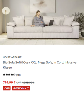Otto.de: mindestens 20% Rabatt auf Möbel, Dekoration, Heimtextilien, Beleuchtung, Spielzeug und Co.