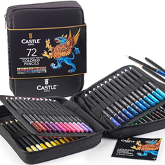 Castle Art Supplies 72 Colored Pencils Zipper-Case Set für 32,99€