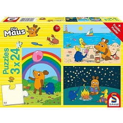Schmidt Spiele Die Maus – Gute Freunde 3×24 Teile Kinderpuzzle für 4,99€ (Vergleich: 6,99€)