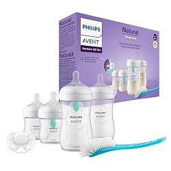 Philips Avent Babyflaschen mit AirFree Ventil im 4er Pack mit Schnuller und Flaschenbürste (SCD657/11) für 24,99€ (Vergleich: 34,99€)