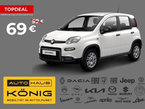 Fiat Panda MY24 (70 PS, Benziner) für 69€/Monat (10.000km/Jahr, 36 Monate, LF = 0,53)