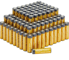 Amazon Basics 100er-Pack AA-Alkalibatterien, leistungsstark, 1,5 V für 18,31€