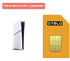 PlayStation 5 für gratis zusammen mit der otelo Allnet-Flat Classic (30GB 5G) für 19,99€/Monat