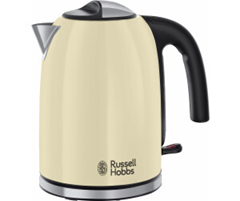 Russell Hobbs Wasserkocher [1,7 l, 2400 W] Colours+ Edelstahl Creme für 24,99 € (Vergleich: 32,99 €)