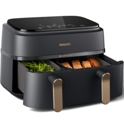 Philips Heißluftfritteuse NA352/00 Airfryer Dual Basket 9L Kapazität (3L+6L) für 134,45€ (Vergleich: 159,99€)