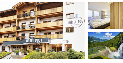 2 Nächte im 4 Sterne Hotel Post Krimml mit Frühstück, Einritt zu den Wasserfällen, Sauna, Drink ab 124€/Person