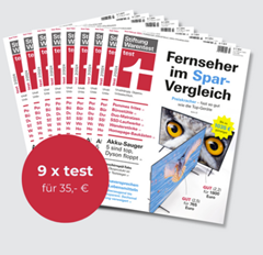 9 Ausgaben „stiftung waretest“ inkl. Buchprämie und Notizbuch für nur 35€