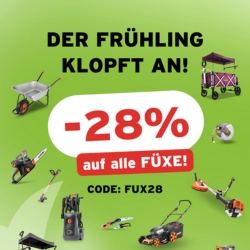 Fuxtec: 28% Rabatt auf fast alle Artikel