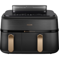 Philips Heißluftfritteuse NA552/00 Doppelkammer, Dampfreinigungsfunktion, 9 Liter für 178€ (Vergleich: 224,94€)
