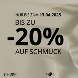 Christ: bis zu 20% Rabatt auf Schmuck