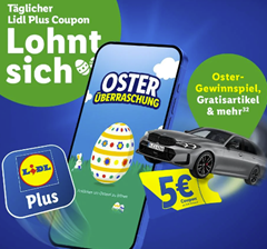 Lidl Plus Osterüberraschung: diese Woche 5€ Gutschein (ab 50€ einlösbar)