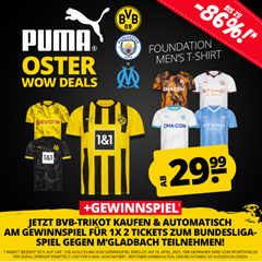 SportSpar: Puma Sale bis zu 86% Rabatt, so z.B. BVB Trikot für 29,99€