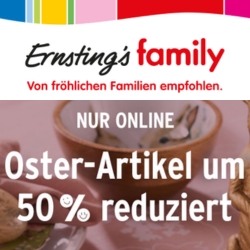 Ernsting’s Family: 50% Rabatt auf „Oster-Artikel“