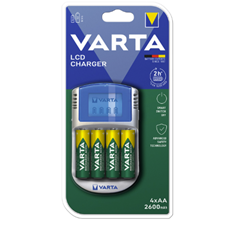 Varta LCD Ladegerät + 4x AA Akkus für 14,99€ mit Code (Vergleich: 23,99€)