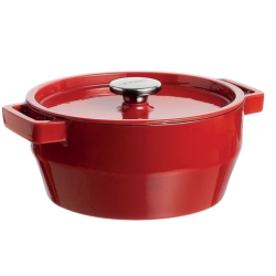 Pyrex Slowcook gusseiserner Schmortopf, Rot, Rund, 28 cm, 6,3 Liter für 78,90€ (Vergleich: 150,79€)