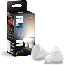 Philips Hue White GU10 LED Spot (400lm) im Doppelpack für 29,99€ (Vergleich: 37,37€)