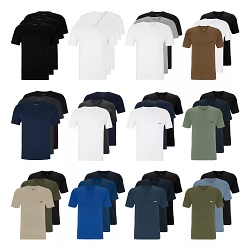 BOSS Herren Classic T-Shirts Pure Cotton C-Neck V-Neck im 3er Pack für 34,99€ (Vergleich: 44,95€)
