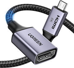 UGREEN Micro HDMI auf HDMI 2.1 Adapter (25 cm) für 8,49€