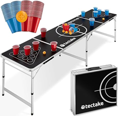 tectake® Beer Pong Tisch inkl. 100 Bechern & 6 Bällen für 60,99€ (Vergleich: 71,99€)
