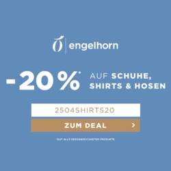 Engelhorn: 20% Rabatt auf über 1.800 Schuhe, Shirts & Hosen