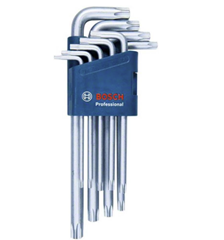 Bosch Professional Winkelschlüssel-Set Torx (9-tlg.) für 17,99€ (Ersparnis 22%)