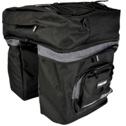 FISCHER Gepäckträgertasche, 3-fach Rucksack, wasserdicht, 58 l, Reflektorstreifen für 22,04€ (Vergleich: 28,99€)