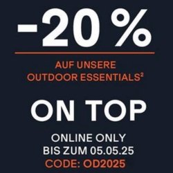 Sportscheck: 20% Rabatt auf rund 2.000 Outdoor Essentials