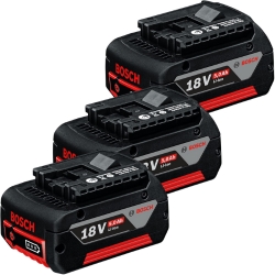 [Top!] 3 x Bosch Professional 18V System Akku GBA 18V 5,0Ah für zusammen nur 141,64€ (Vergleich: 196,50€)