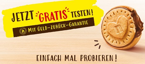 nutella biscuits Dank einer Erstattung kostenlos probieren
