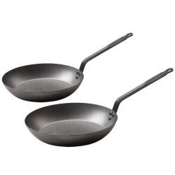 [nur heute] De Buyer Pfannenset (Eisen, 24 und 28 cm) für 45,90€ (Vergleich: 86,44€)