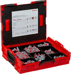 fischer L-Boxx 102 DuoLine, 833-teiliges Dübelset, 6-10 mm Durchmesser, 30-80 mm Länge, DuoPower, DuoTec und DuoBlade für 112,99€