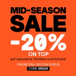 SportScheck: Mid Season Sale mit bis zu 76% Rabatt + 20% Extra-Rabatt