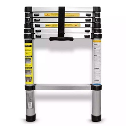 Eaxus Alu Teleskopleiter 2m (150kg Stabil) für 44,99€ (Vergleich: 54,99€)