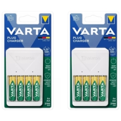 2x Varta Plug Charger Ladegerät + je 4 Varta AA Akkus 2100mAh für 14,99€ (Vergleich: 27,98€)
