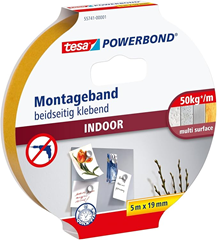 tesa Powerbond INDOOR Montageband (5 m) für 9,55€ (Vergleich: 15,98€ – Ersparnis 40%)