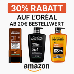Amazon: 30% Rabatt auf ausgewählte L’Oréal Artikel ab 20€ Bestellwert