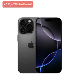 iPhone 16 Pro für 209€ mit 35GB 5G Telekom-Allnet Flat für 39,99€/Monat + 150€ Wechselbonus