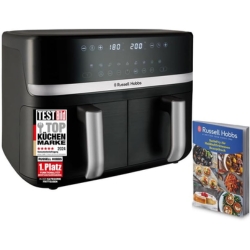 Russell Hobbs Heißluftfritteuse, 2 Kammern, 9 Liter Rapid AirFryer für 99,99€ (Vergleich: 149€)