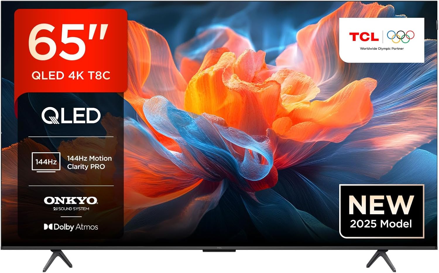 [neuer Bestpreis] 65″ TCL 65T8C QLED 4K HDR UHD Fernseher, Dolby Vision & Atmos, 144Hz, FreeSync für 549€ (statt: 649€)