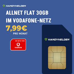 30GB 5G Allnet Flat im Vodafone-Netz für nur 7,99 €/Monat + optional monatlich kündbar