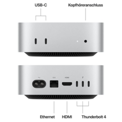 Apple Mac mini M4, 10-Core GPU, 16GB RAM, 2.000 MB Speicher für 1.099€ (Vergleich: 1.489€)