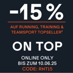 SportScheck: 15% Extra-Rabatt auf Running, Training & Teamsport Topseller