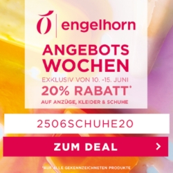 Engelhorn: 20% Rabatt auf Anzüge, Kleider & Schuhe
