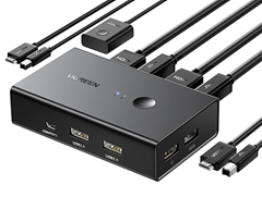 UGREEN HDMI 2.0 KVM Switch (2 PC auf 1 Monitor, 4K@60Hz) für 31,99€