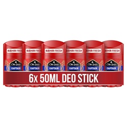 Old Spice Captain Deostick für Männer (6x50ml) für 15,10€ (Vergleich: 20,89€)