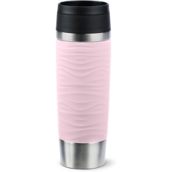 Emsa N20227 Travel Mug Wave Isolierbecher, 0,5 Liter, neuer Komfort-Schraubverschluss, Pastellrosa für 17,99€ (Vergleich: 23,09€)
