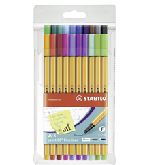 STABILO point 88 Fineliner 20er Pack für 9,34€ (Vergleich: 15,50€)