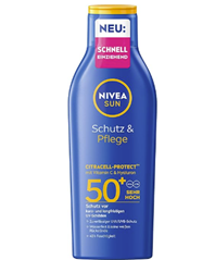 NIVEA SUN Schutz & Pflege Sonnenlotion LSF 50+ (200 ml) für 7,15€