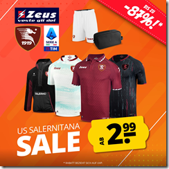 SportSpar: ZEUS US Salernitana SALE mit Artikel ab 2,99€